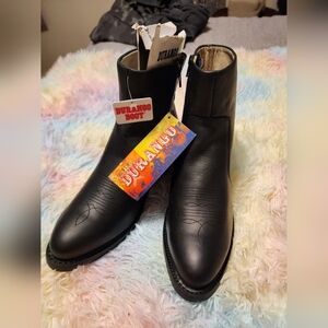 Durango TR820 Black Leather Side Zip Boots Men Western Dress Boot Shorty 9EE